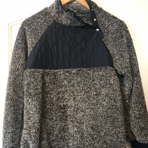 Asymmetrical Snap Neck Fleece